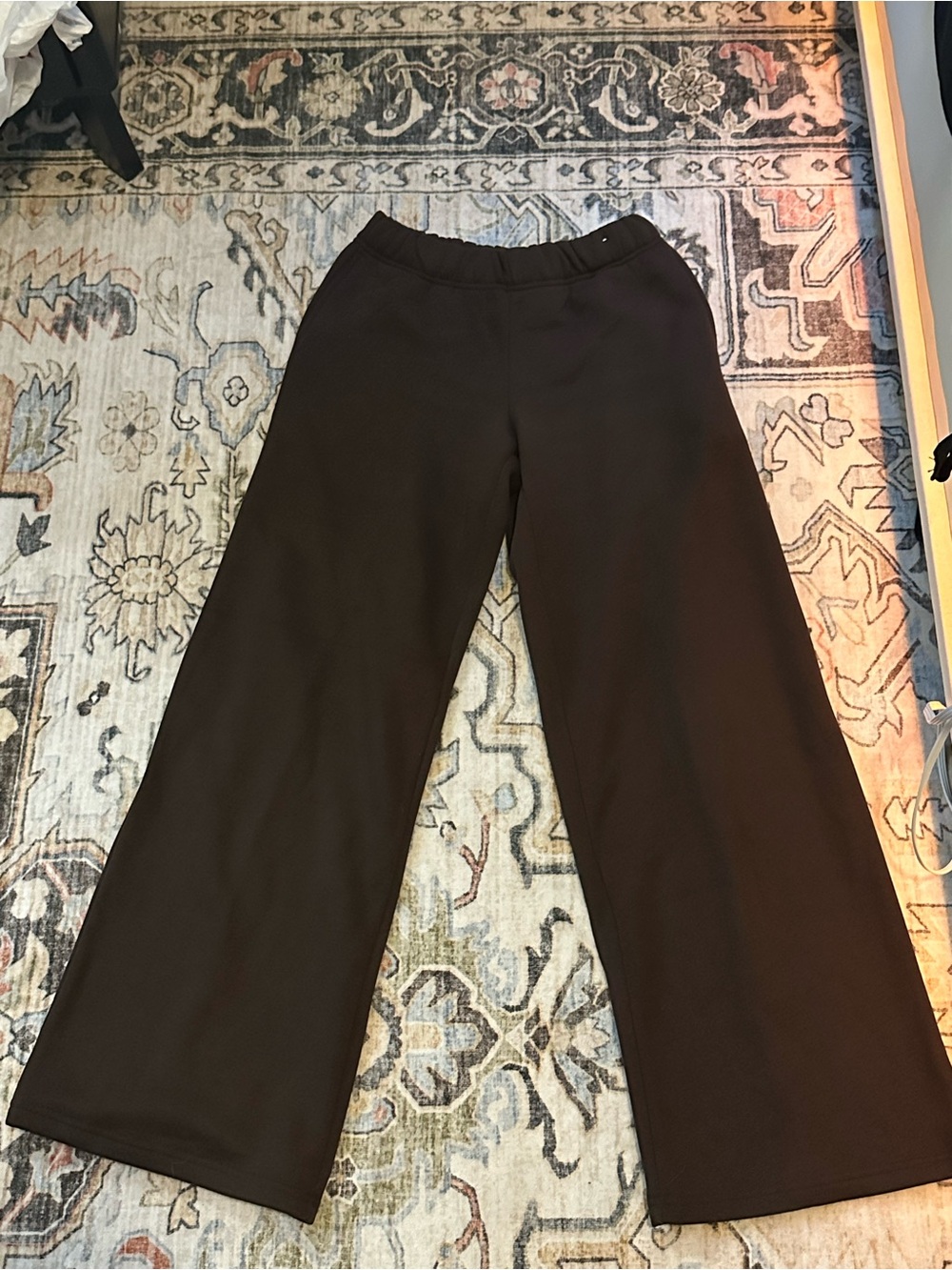 refuge Brown Wide-Leg Pull-On Pants